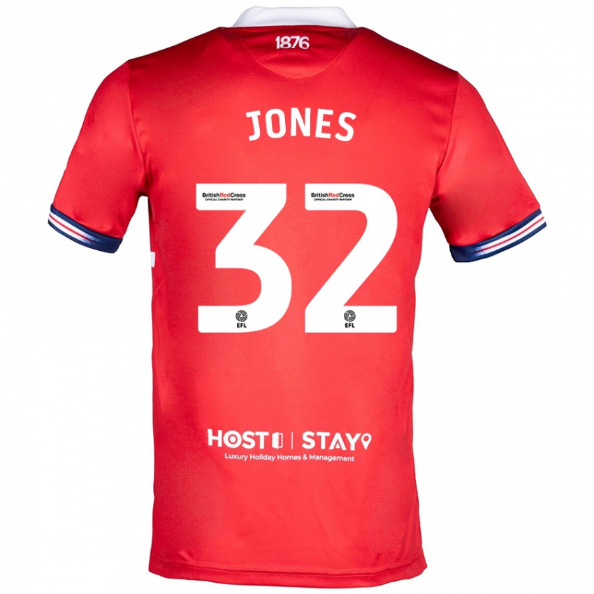 Pánské Jamie Jones #32 Červené Domů Hráčské Dresy 2023/24 Dres