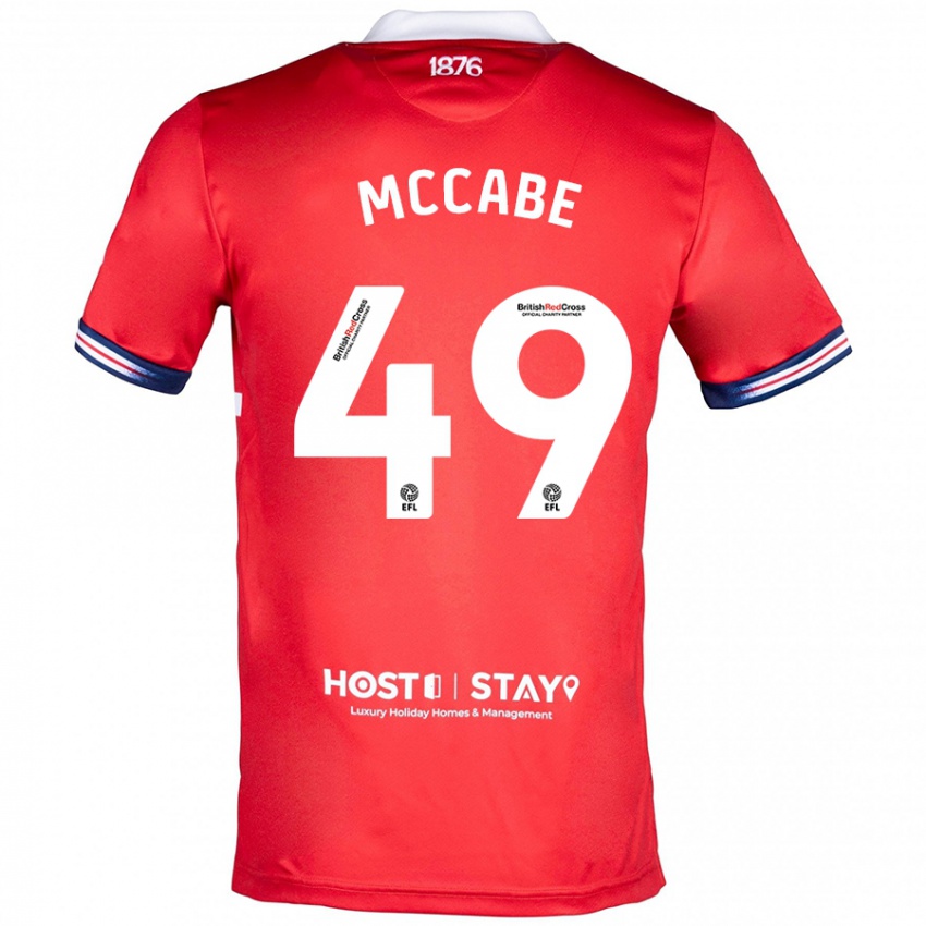 Pánské Law Mccabe #49 Červené Domů Hráčské Dresy 2023/24 Dres