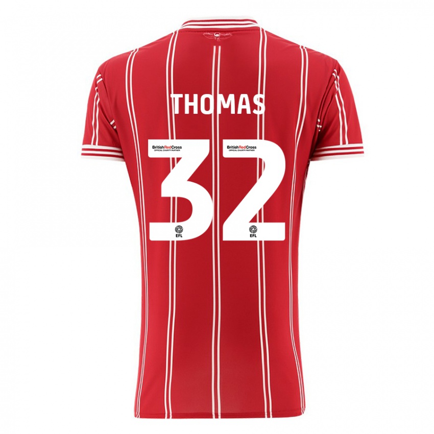 Pánské Lewis Thomas #32 Červené Domů Hráčské Dresy 2023/24 Dres