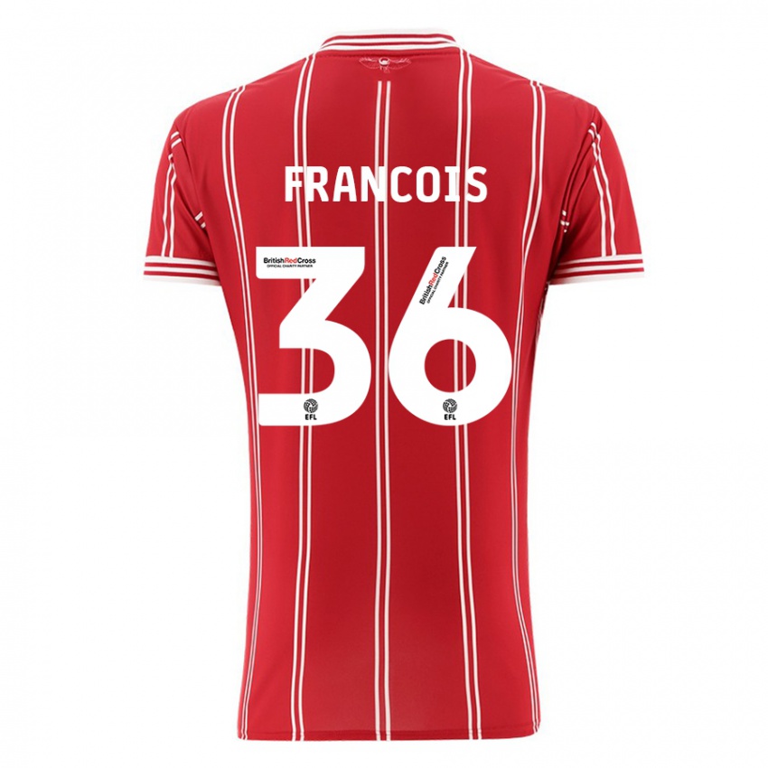 Pánské Marlee Francois #36 Červené Domů Hráčské Dresy 2023/24 Dres