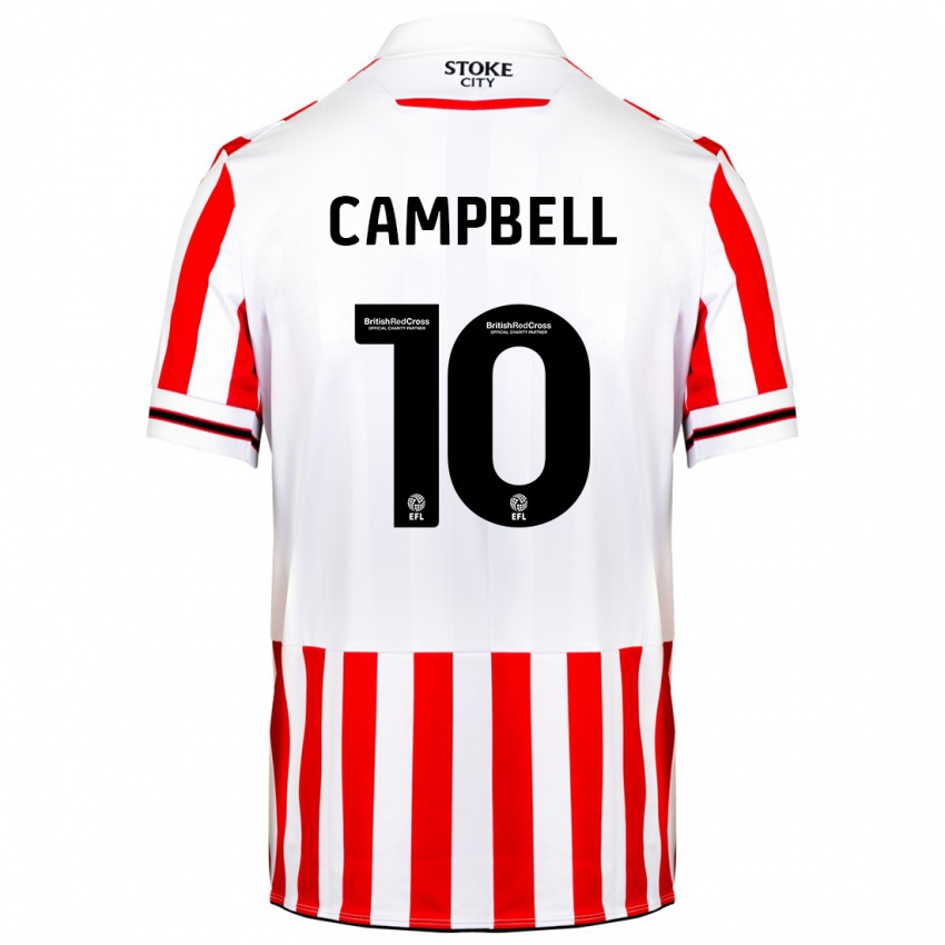 Pánské Tyrese Campbell #10 Červená Bílá Domů Hráčské Dresy 2023/24 Dres