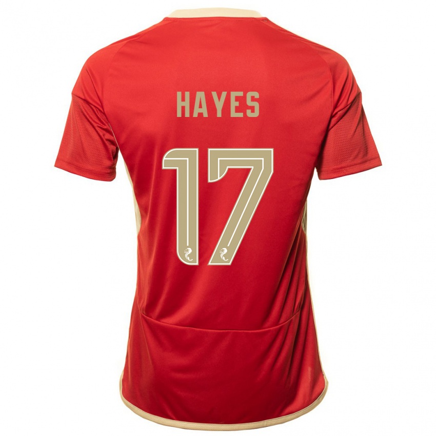 Pánské Jonny Hayes #17 Červené Domů Hráčské Dresy 2023/24 Dres