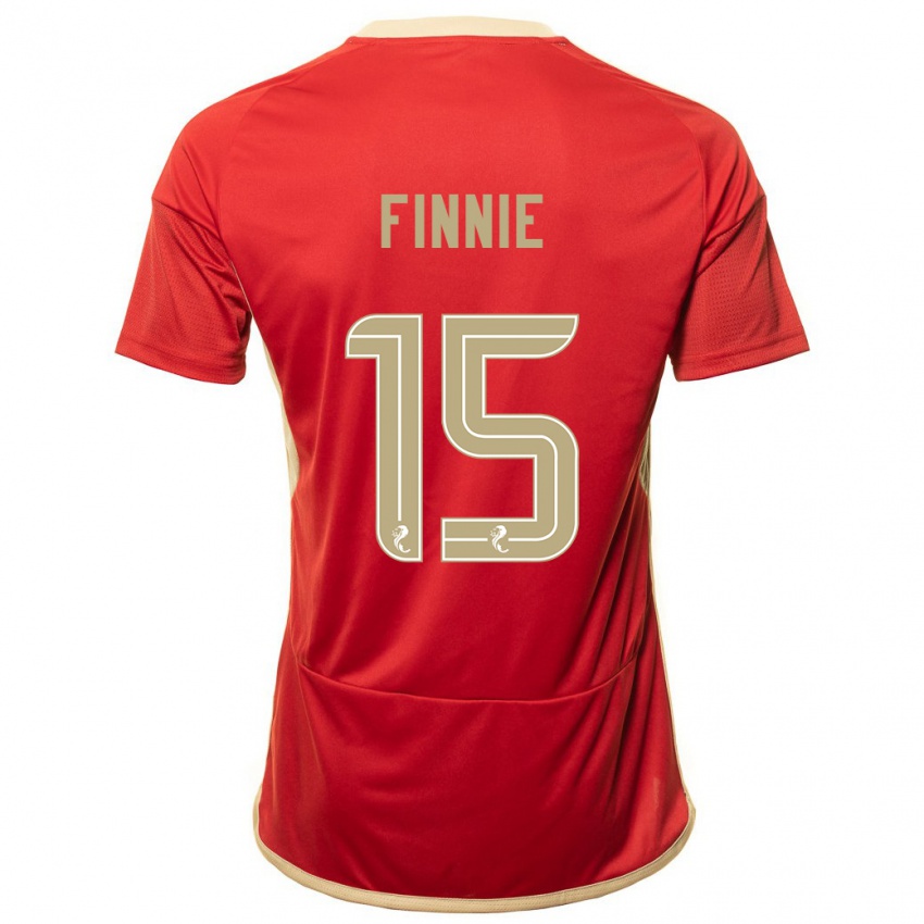 Pánské Maddison Finnie #15 Červené Domů Hráčské Dresy 2023/24 Dres