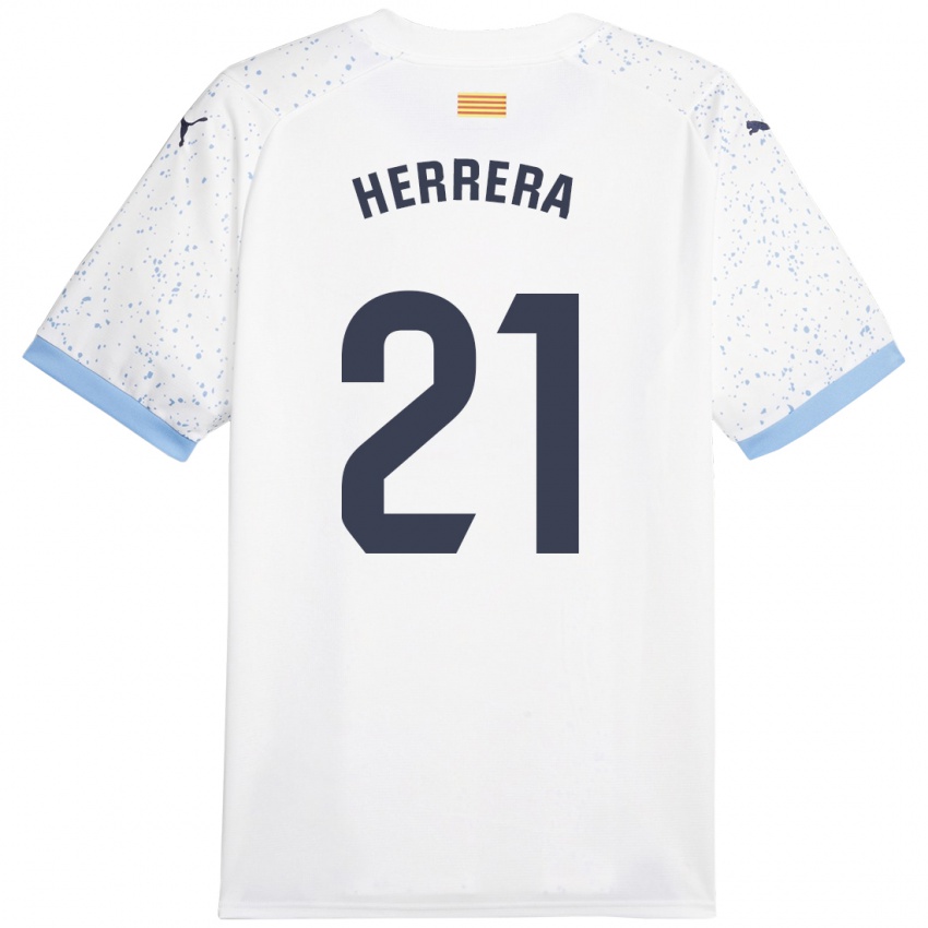 Pánské Yangel Herrera #21 Bílý Daleko Hráčské Dresy 2023/24 Dres