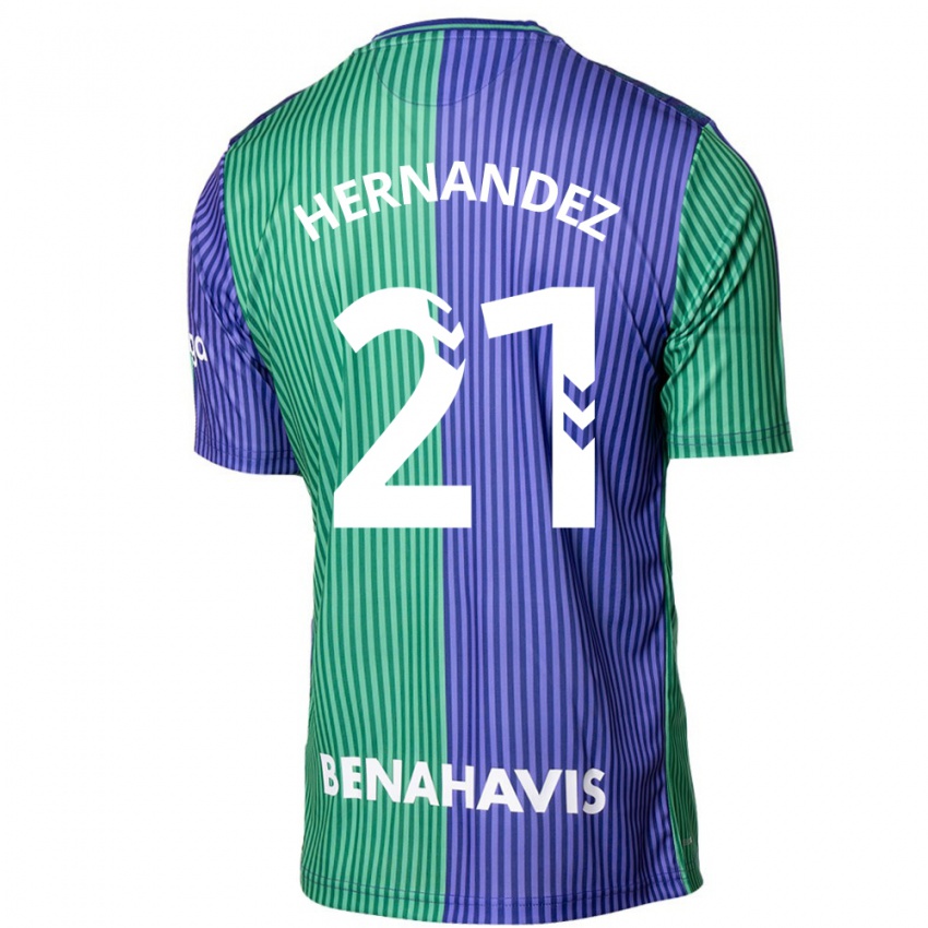 Pánské Juan Hernández #21 Zeleno Modrá Daleko Hráčské Dresy 2023/24 Dres