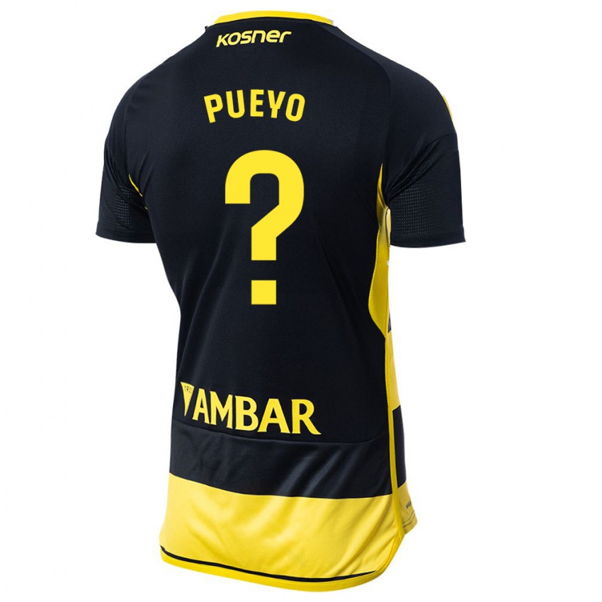 Pánské Alejandro Monserrate Pueyo #0 Černá Žlutá Daleko Hráčské Dresy 2023/24 Dres