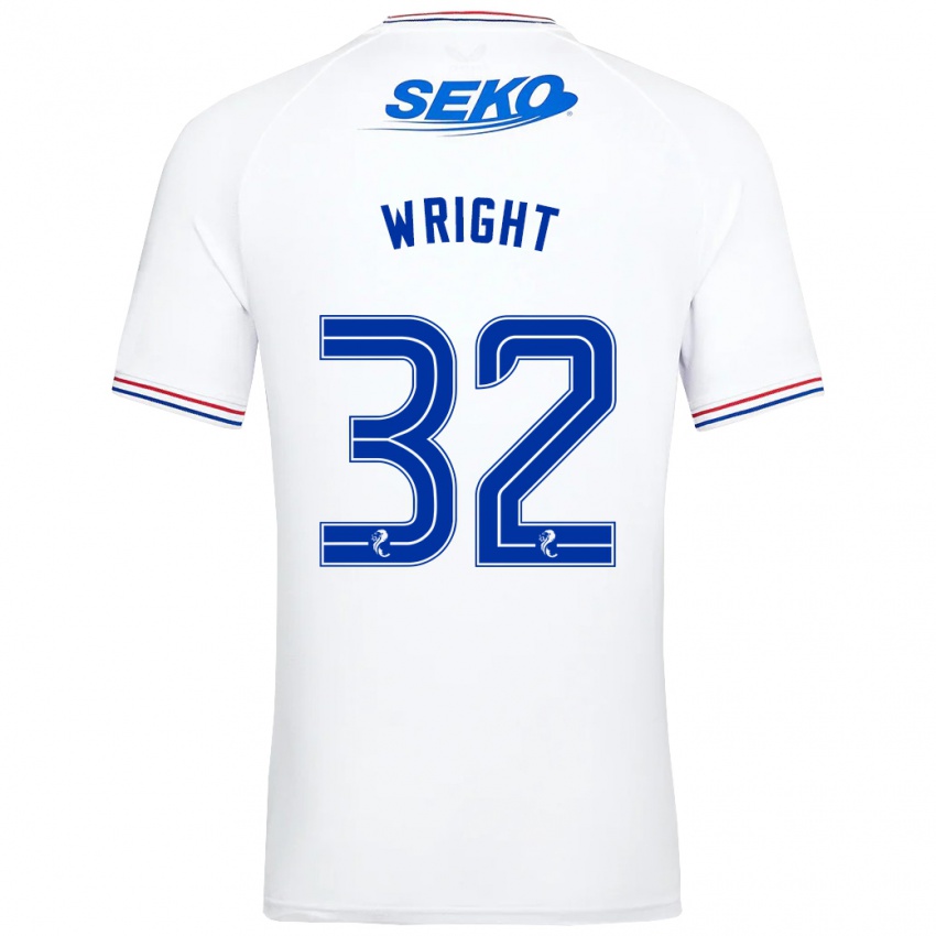 Pánské Kieran Wright #32 Bílý Daleko Hráčské Dresy 2023/24 Dres