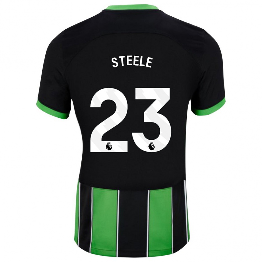 Pánské Jason Steele #23 Černá Zelená Daleko Hráčské Dresy 2023/24 Dres