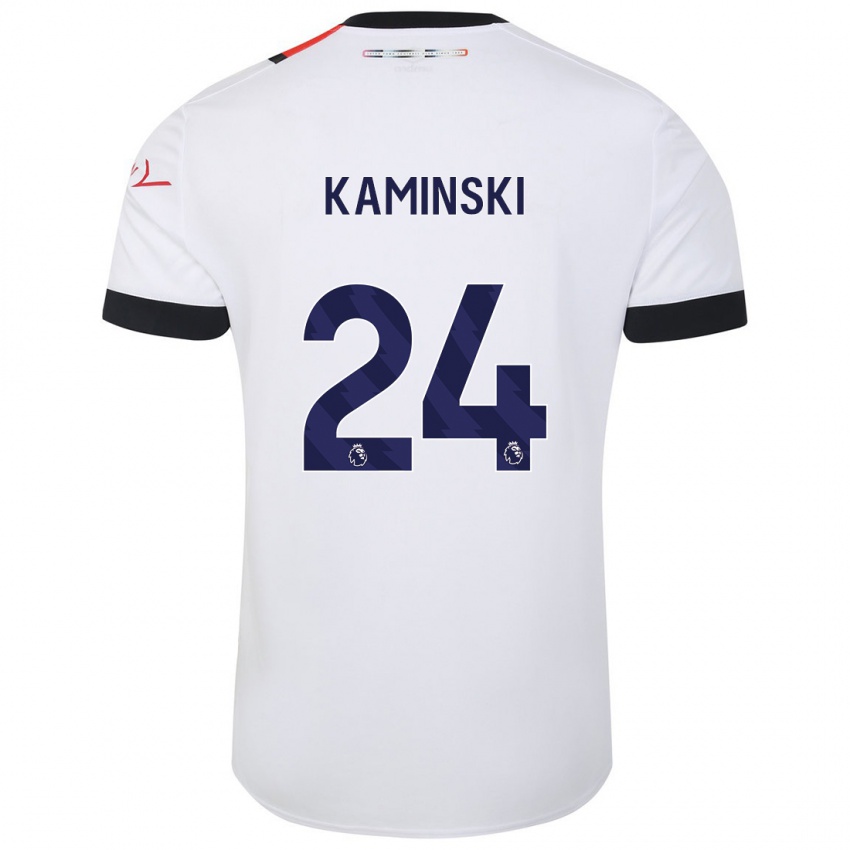 Pánské Thomas Kaminski #24 Bílý Daleko Hráčské Dresy 2023/24 Dres