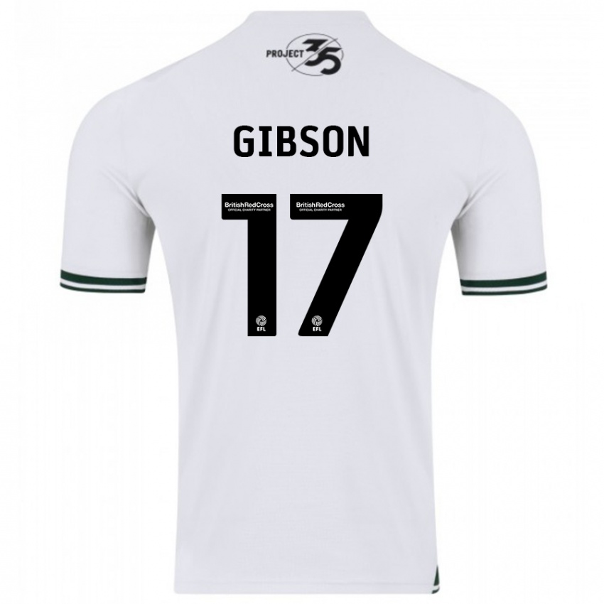 Pánské Lewis Gibson #17 Bílý Daleko Hráčské Dresy 2023/24 Dres