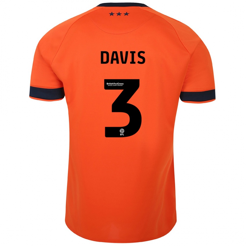 Pánské Leif Davis #3 Oranžový Daleko Hráčské Dresy 2023/24 Dres