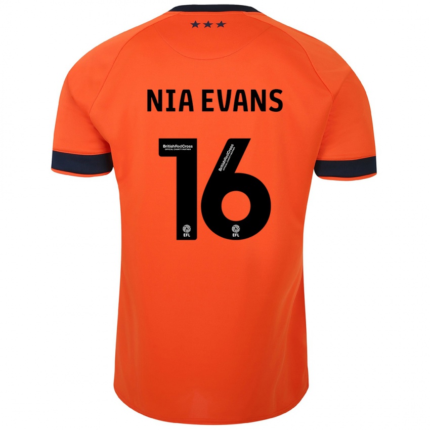 Pánské Nia Evans #16 Oranžový Daleko Hráčské Dresy 2023/24 Dres