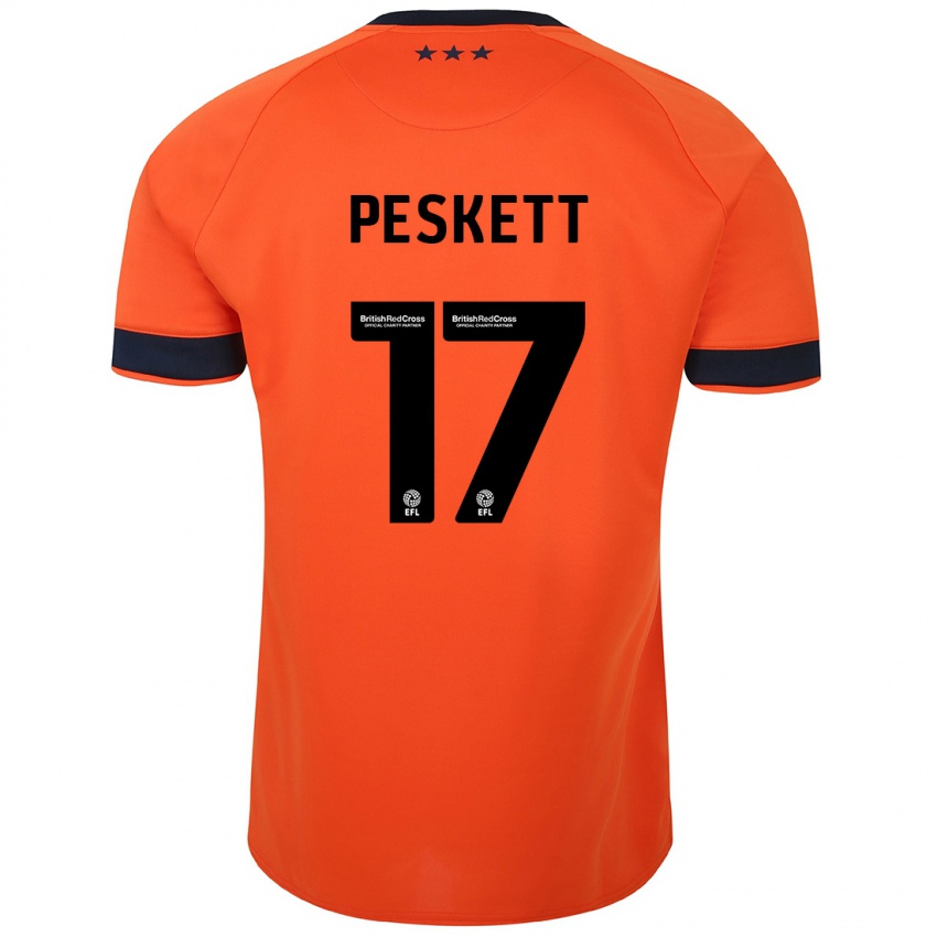 Pánské Sophie Peskett #17 Oranžový Daleko Hráčské Dresy 2023/24 Dres