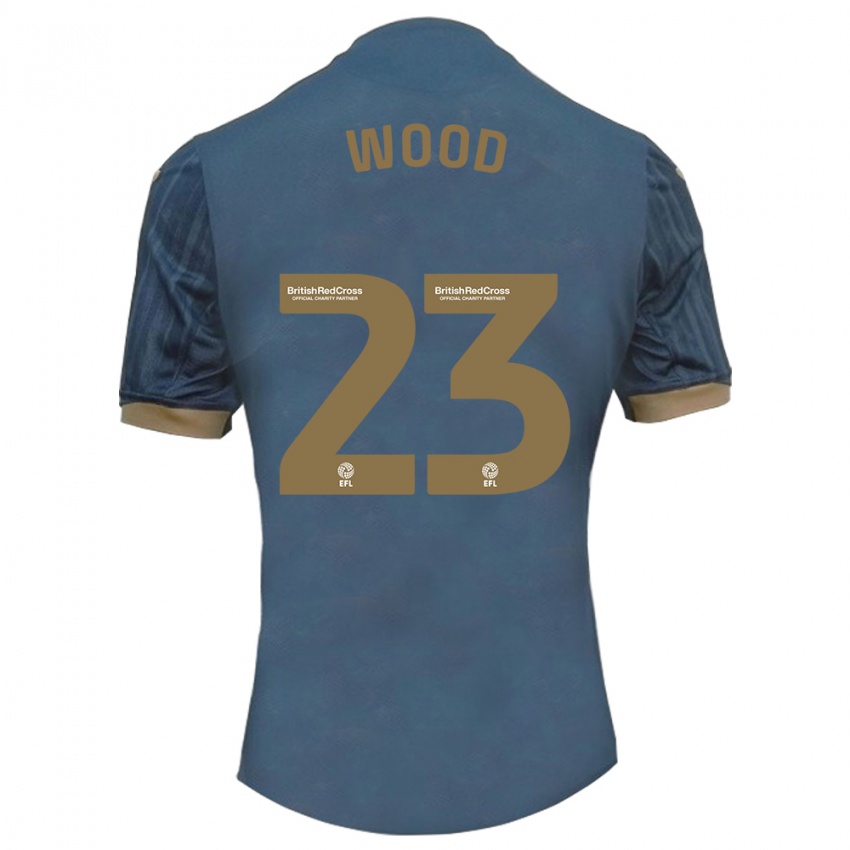 Pánské Nathan Wood #23 Tmavě Modrozelená Daleko Hráčské Dresy 2023/24 Dres