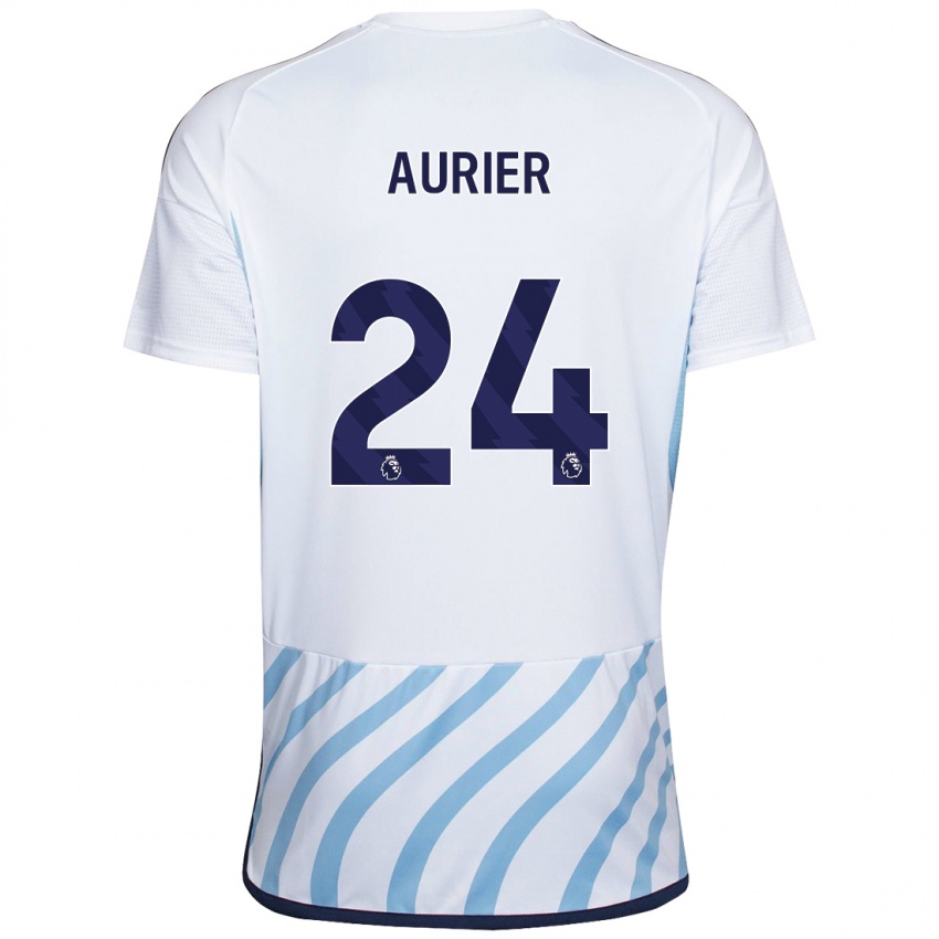 Pánské Serge Aurier #24 Bílá Modrá Daleko Hráčské Dresy 2023/24 Dres