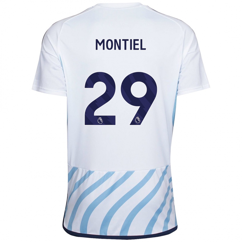 Pánské Gonzalo Montiel #29 Bílá Modrá Daleko Hráčské Dresy 2023/24 Dres