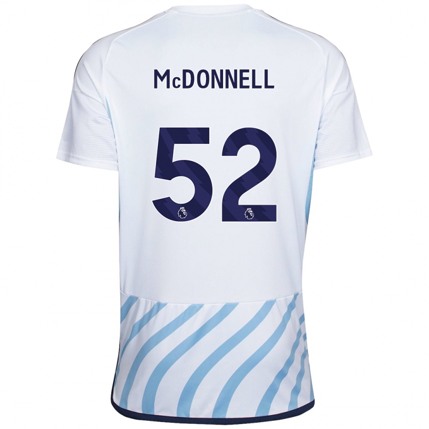 Pánské Jamie Mcdonnell #52 Bílá Modrá Daleko Hráčské Dresy 2023/24 Dres
