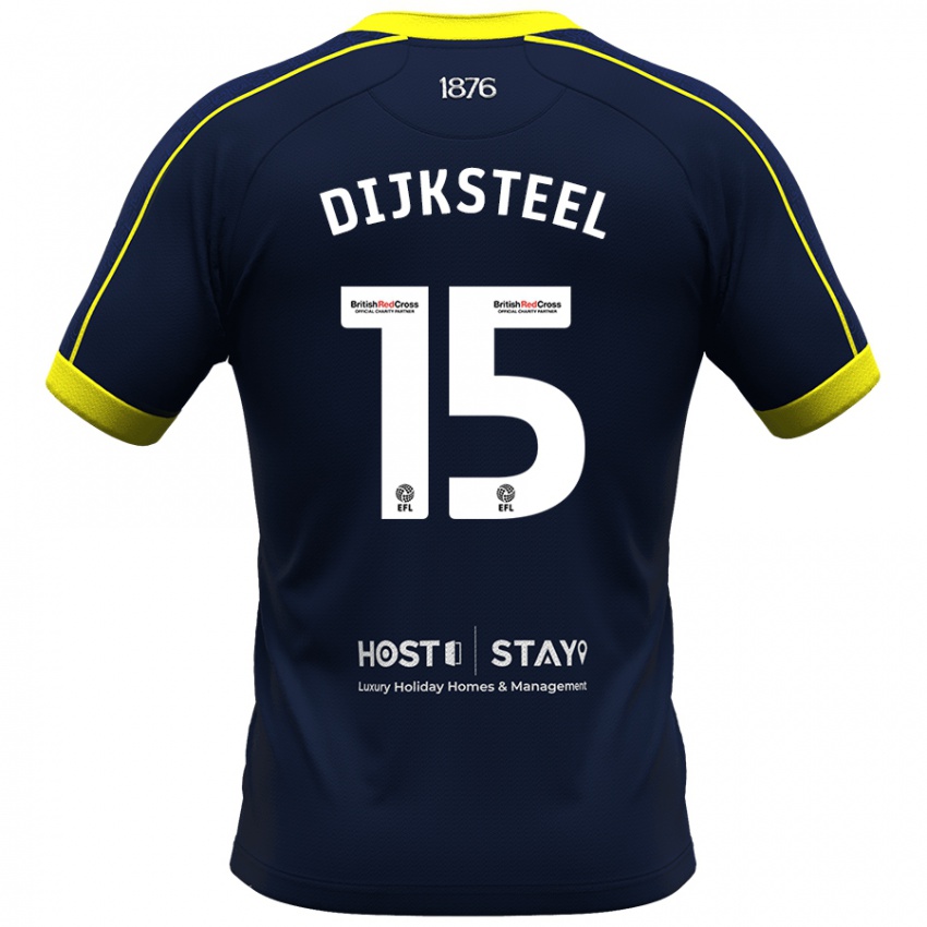 Pánské Anfernee Dijksteel #15 Námořnictvo Daleko Hráčské Dresy 2023/24 Dres