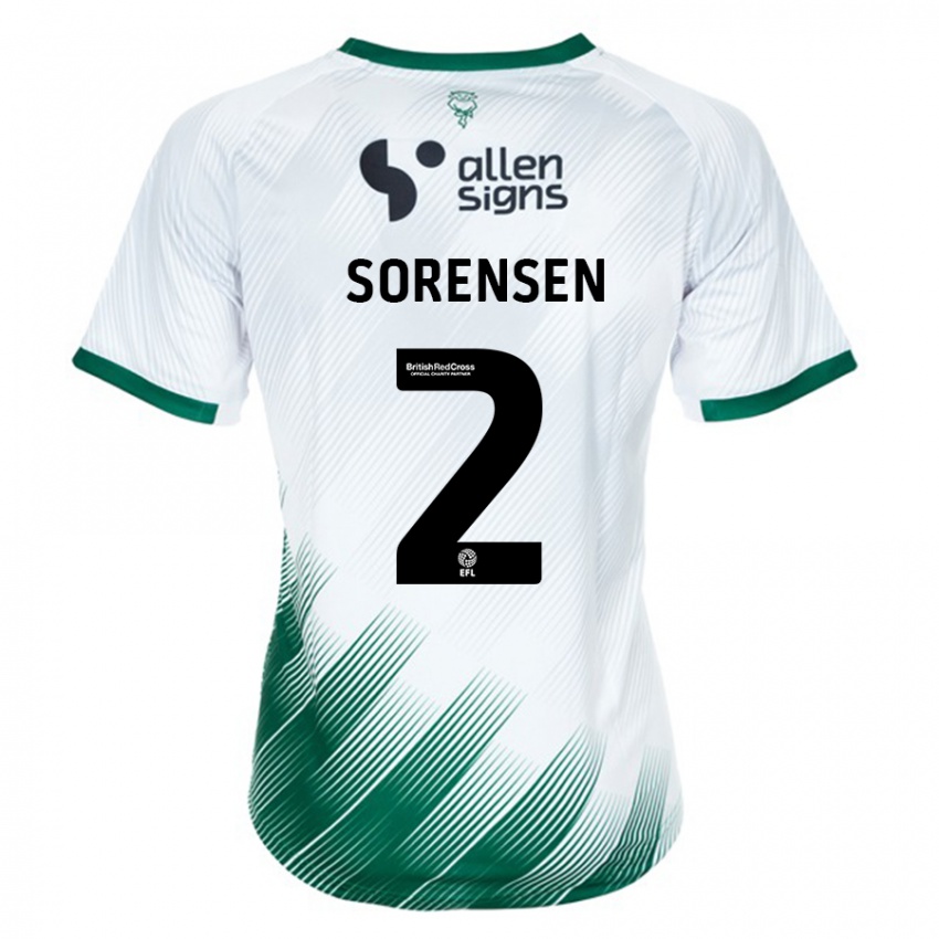 Pánské Lasse Sörensen #2 Bílý Daleko Hráčské Dresy 2023/24 Dres