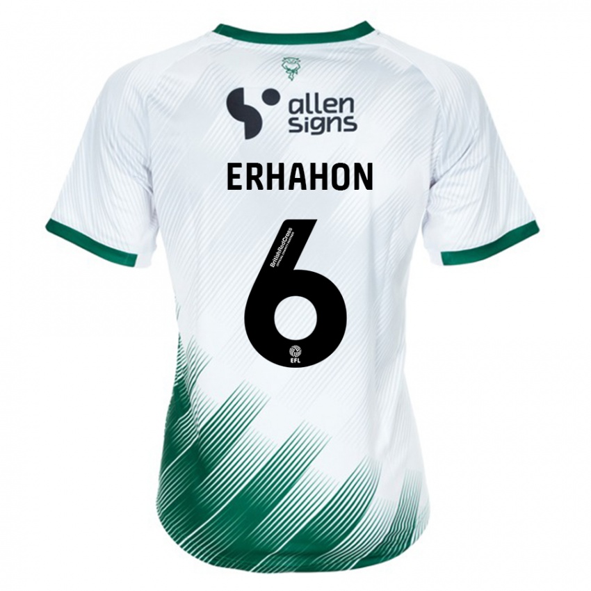 Pánské Ethan Erhahon #6 Bílý Daleko Hráčské Dresy 2023/24 Dres