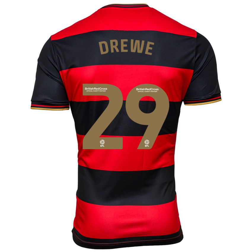 Pánské Aaron Drewe #29 Černá Červená Daleko Hráčské Dresy 2023/24 Dres