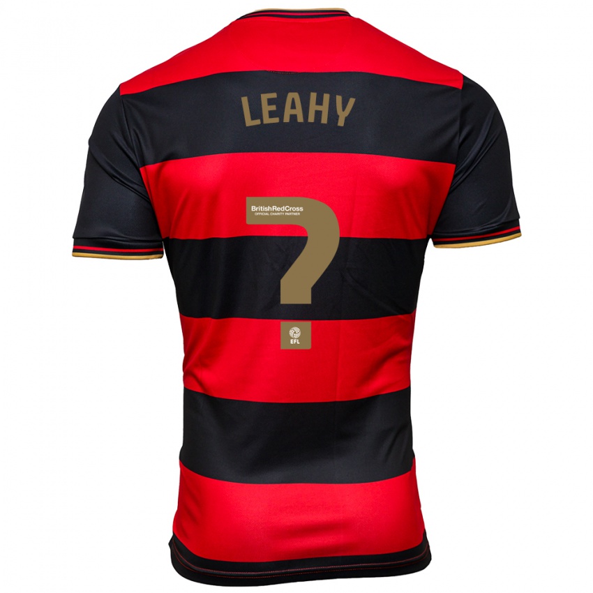 Pánské Jake Leahy #0 Černá Červená Daleko Hráčské Dresy 2023/24 Dres