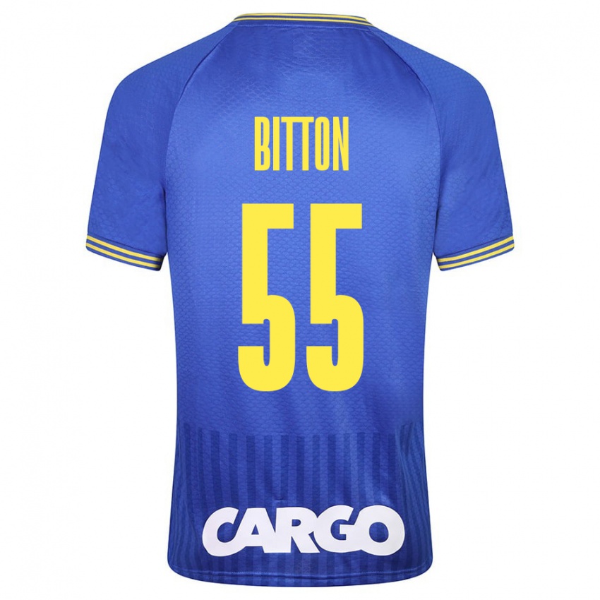 Pánské Nir Bitton #55 Modrý Daleko Hráčské Dresy 2023/24 Dres