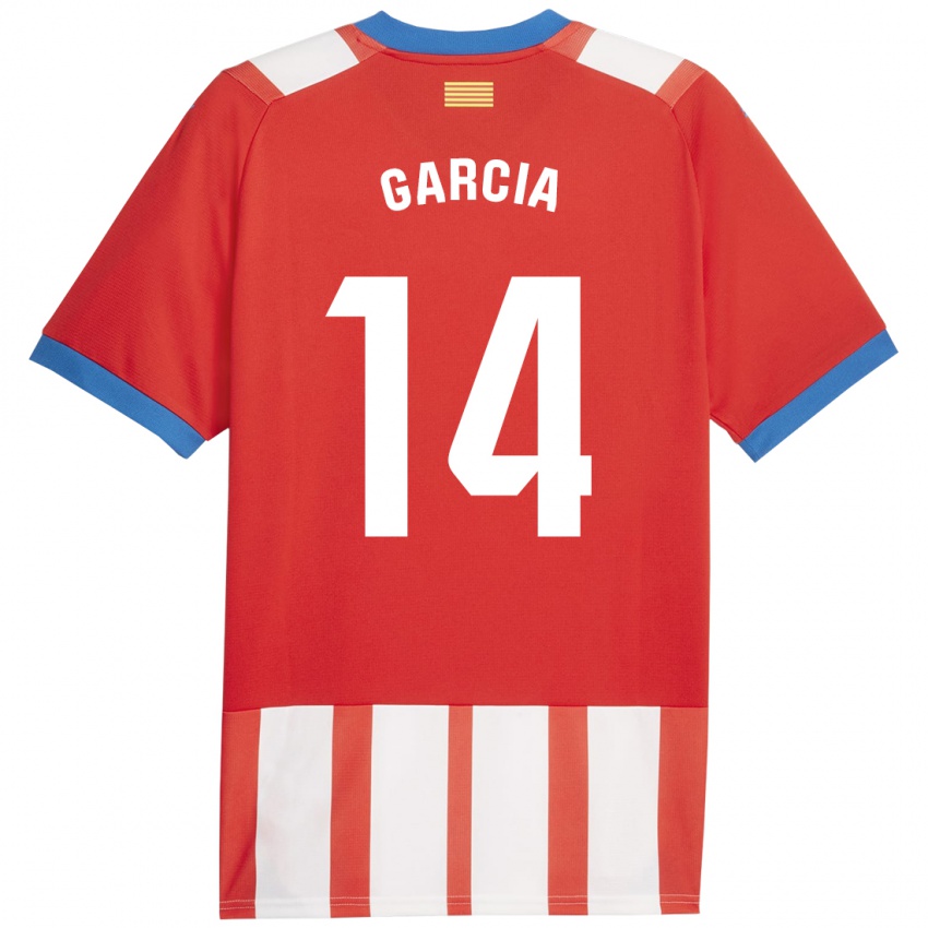 Dámské Aleix García #14 Červená Bílá Domů Hráčské Dresy 2023/24 Dres