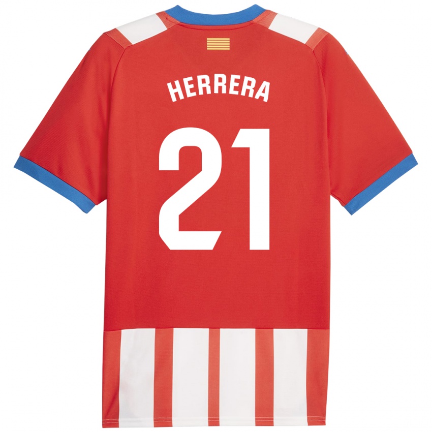 Dámské Yangel Herrera #21 Červená Bílá Domů Hráčské Dresy 2023/24 Dres