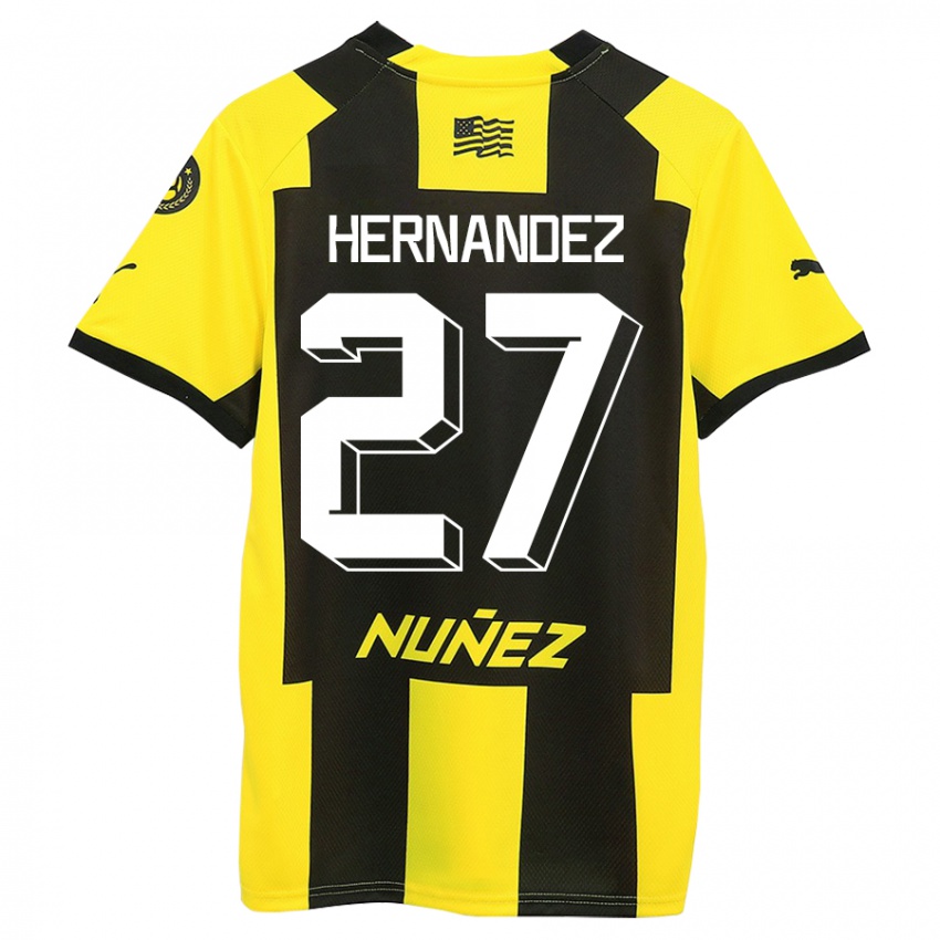 Dámské Lucas Hernández #27 Žlutá Černá Domů Hráčské Dresy 2023/24 Dres