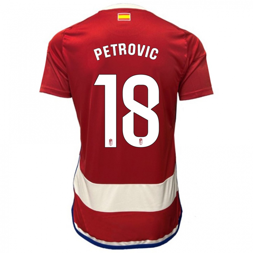 Dámské Njegos Petrovic #18 Červené Domů Hráčské Dresy 2023/24 Dres