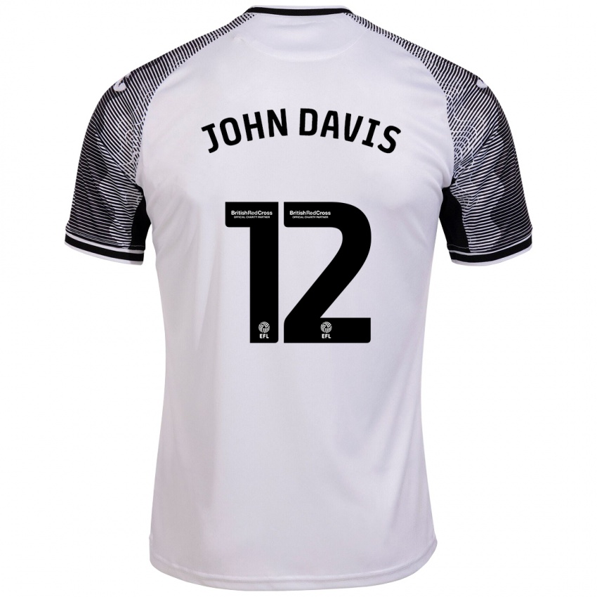 Dámské Stacey John-Davis #12 Bílý Domů Hráčské Dresy 2023/24 Dres