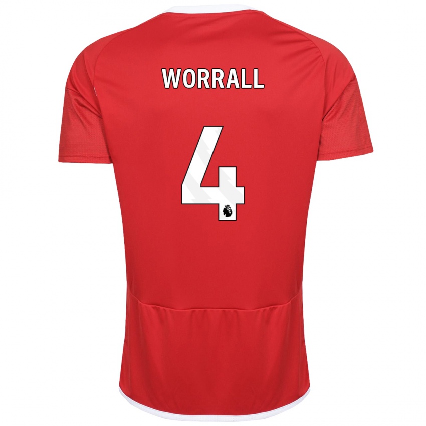 Dámské Joe Worrall #4 Červené Domů Hráčské Dresy 2023/24 Dres