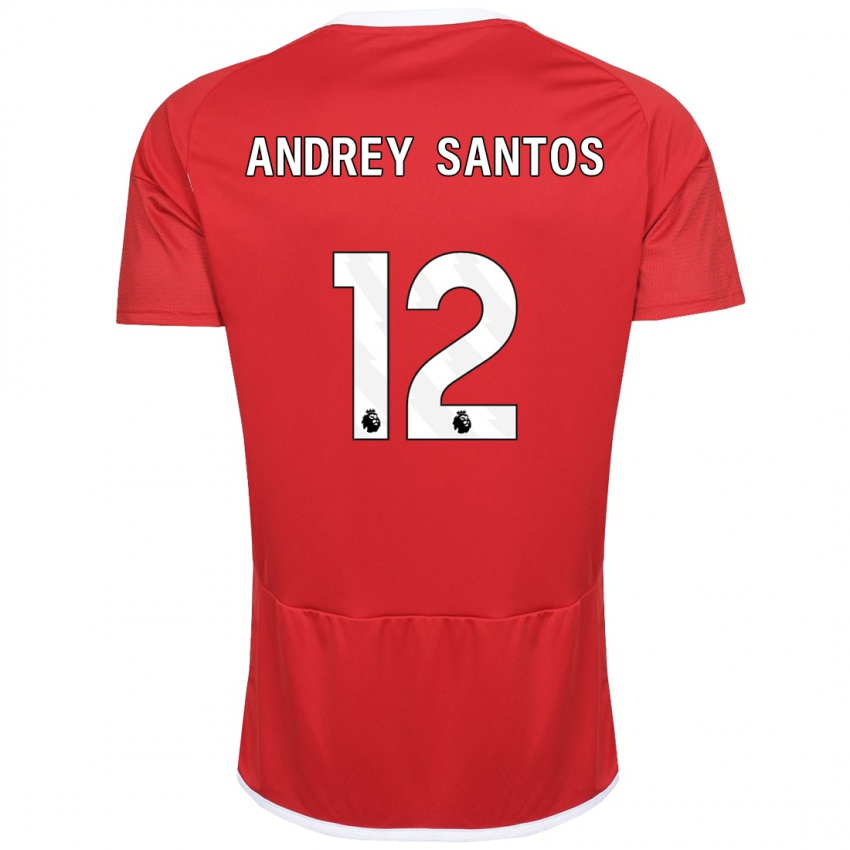 Dámské Andrey Santos #12 Červené Domů Hráčské Dresy 2023/24 Dres