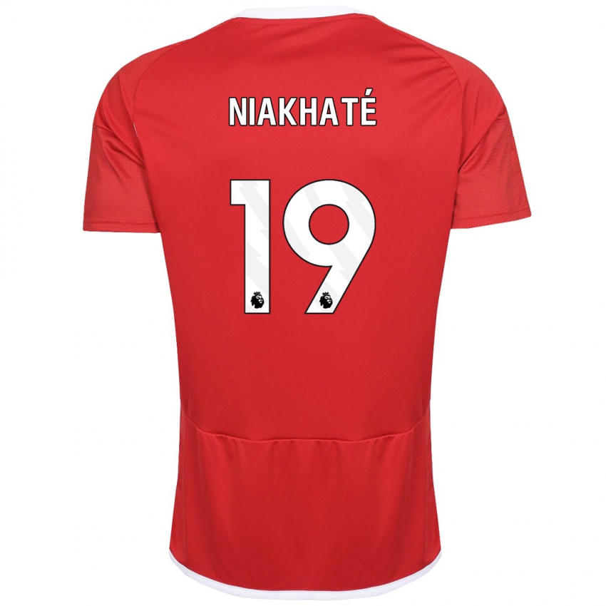 Dámské Moussa Niakhaté #19 Červené Domů Hráčské Dresy 2023/24 Dres