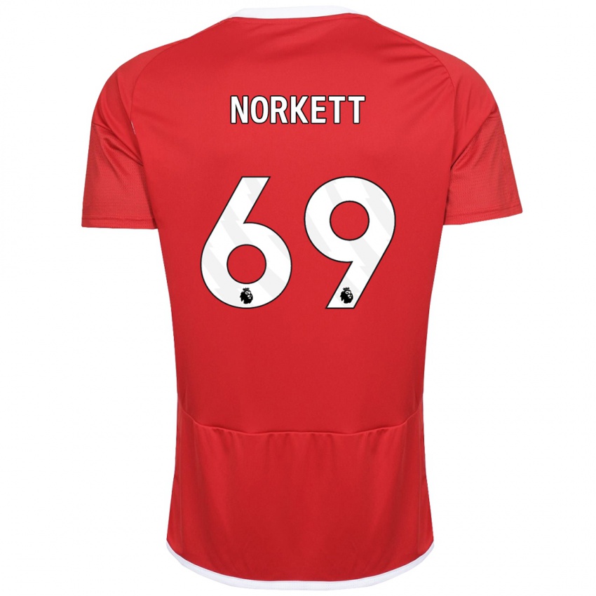 Dámské Manni Norkett #69 Červené Domů Hráčské Dresy 2023/24 Dres