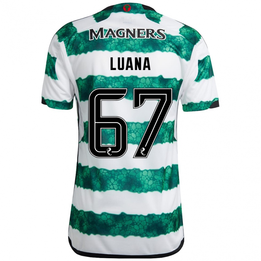 Dámské Luana Muñoz #67 Zelená Domů Hráčské Dresy 2023/24 Dres