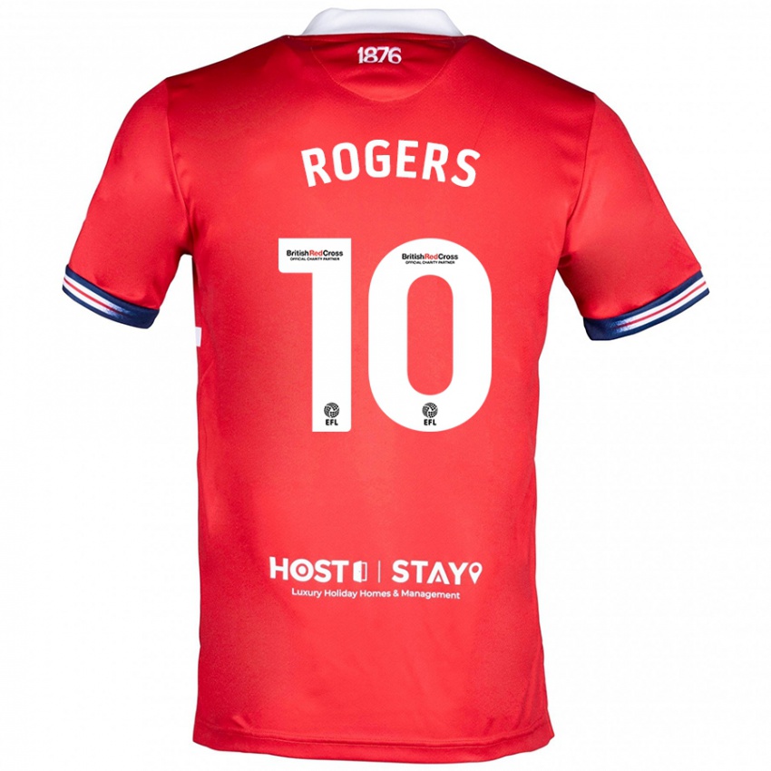 Dámské Morgan Rogers #10 Červené Domů Hráčské Dresy 2023/24 Dres