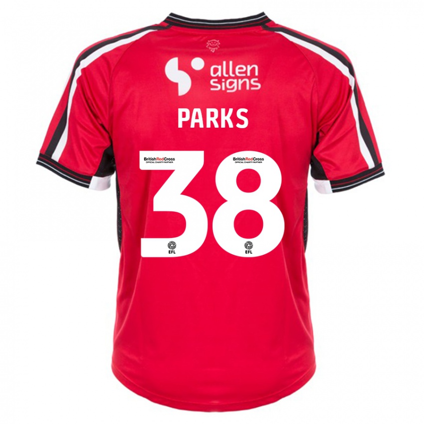 Dámské Charlie Parks #38 Červené Domů Hráčské Dresy 2023/24 Dres