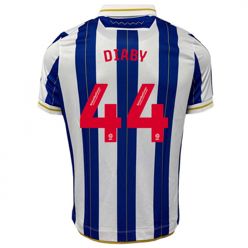 Dámské Momo Diaby #44 Modrá Bílá Domů Hráčské Dresy 2023/24 Dres