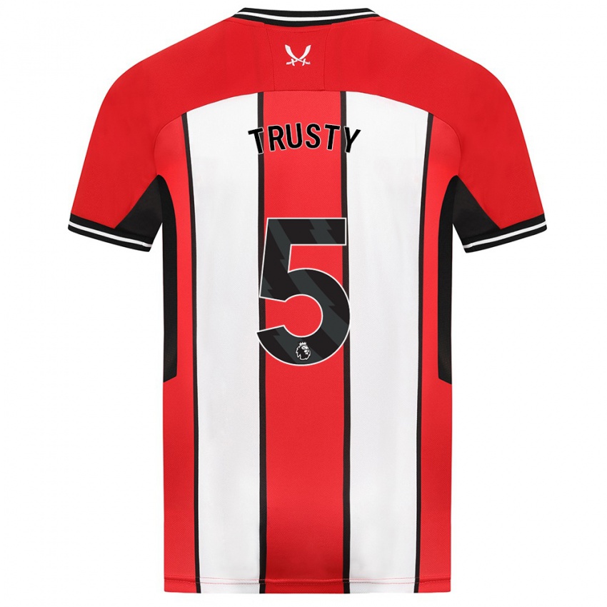 Dámské Auston Trusty #5 Červené Domů Hráčské Dresy 2023/24 Dres