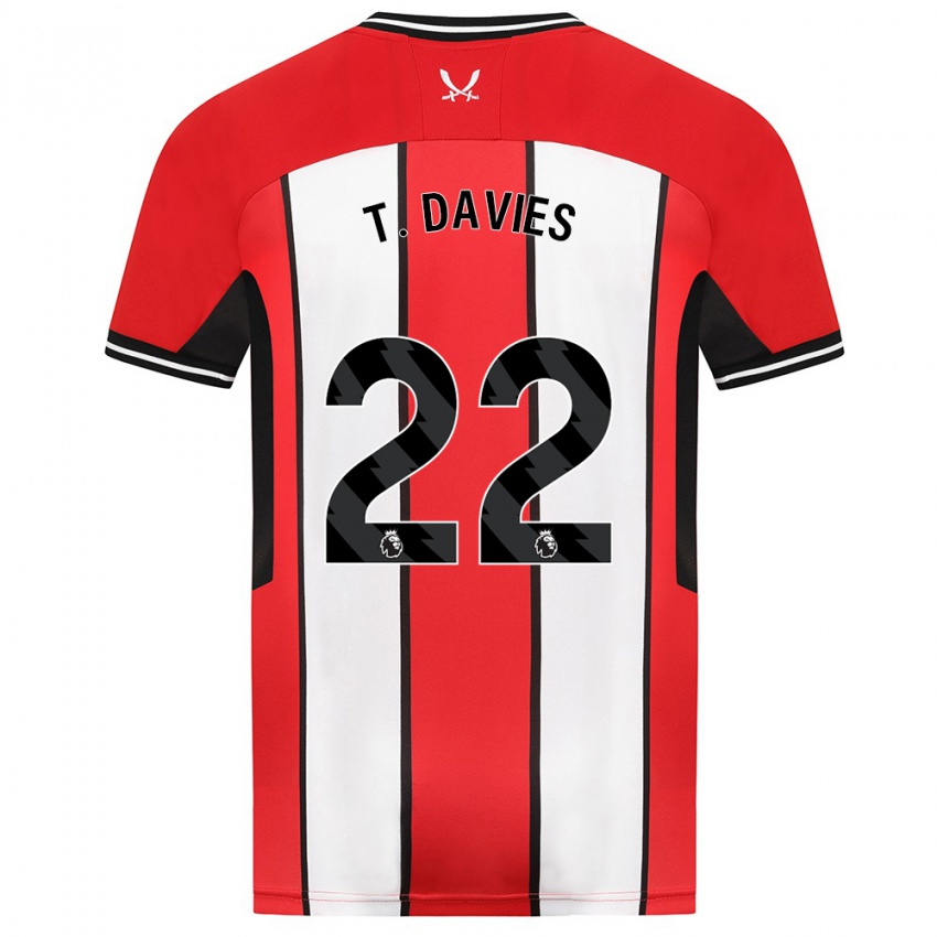 Dámské Tom Davies #22 Červené Domů Hráčské Dresy 2023/24 Dres