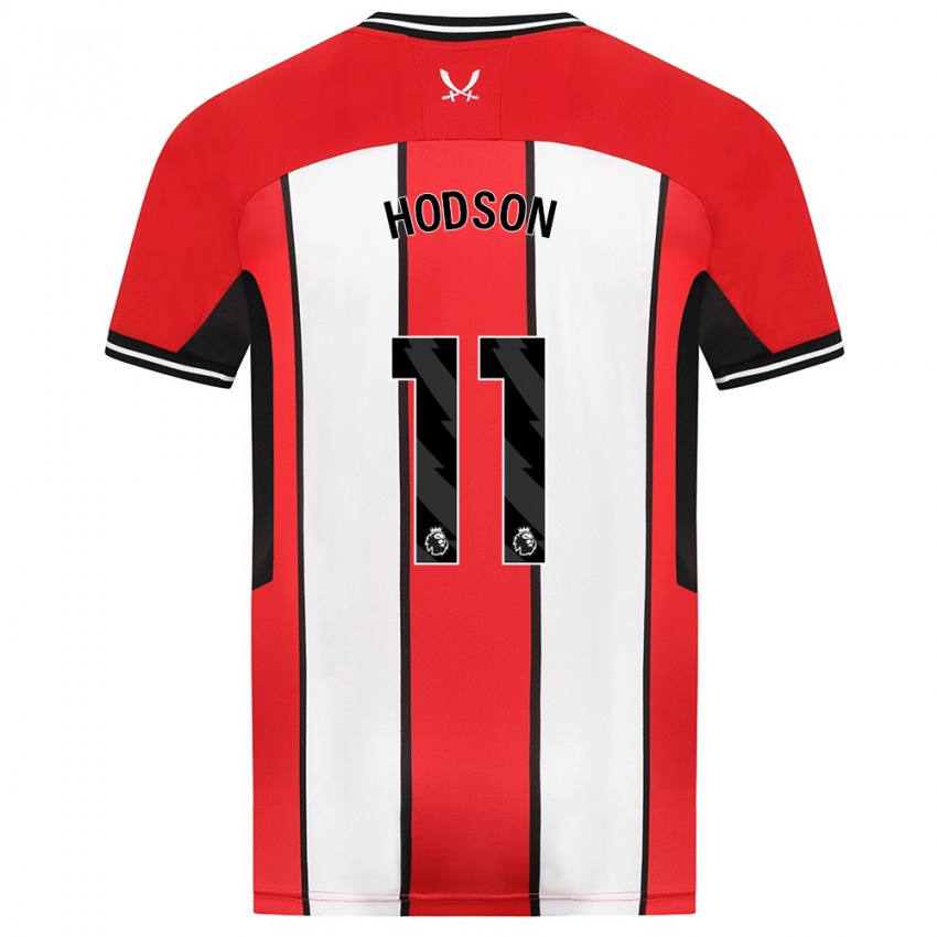 Dámské Ashley Hodson #11 Červené Domů Hráčské Dresy 2023/24 Dres