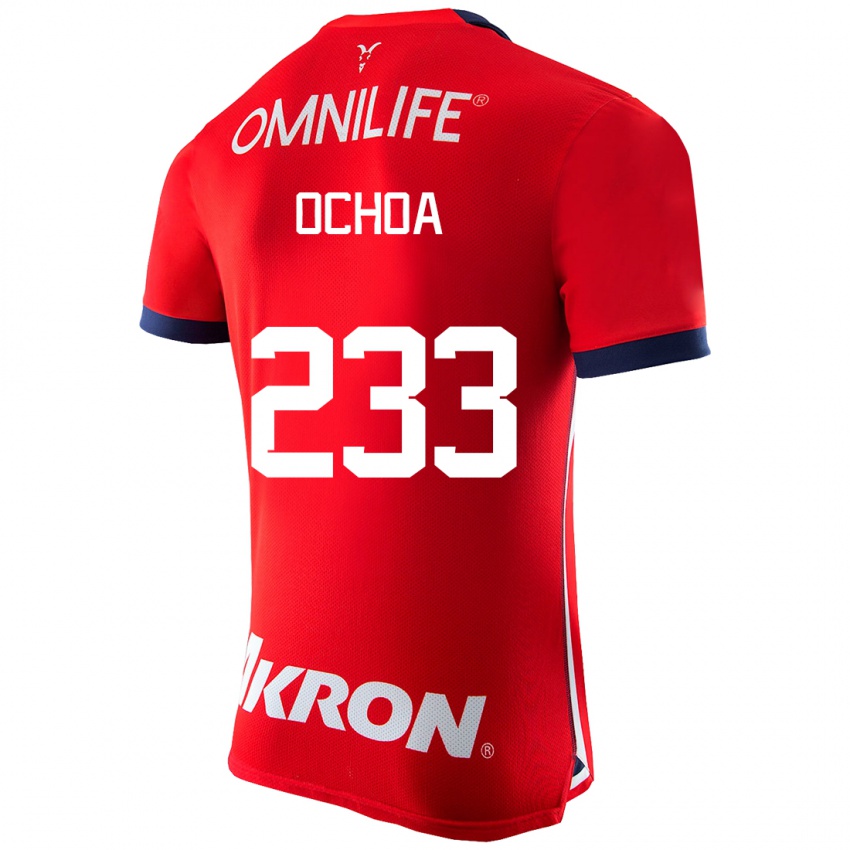 Dámské Diego Ochoa #233 Červené Domů Hráčské Dresy 2023/24 Dres