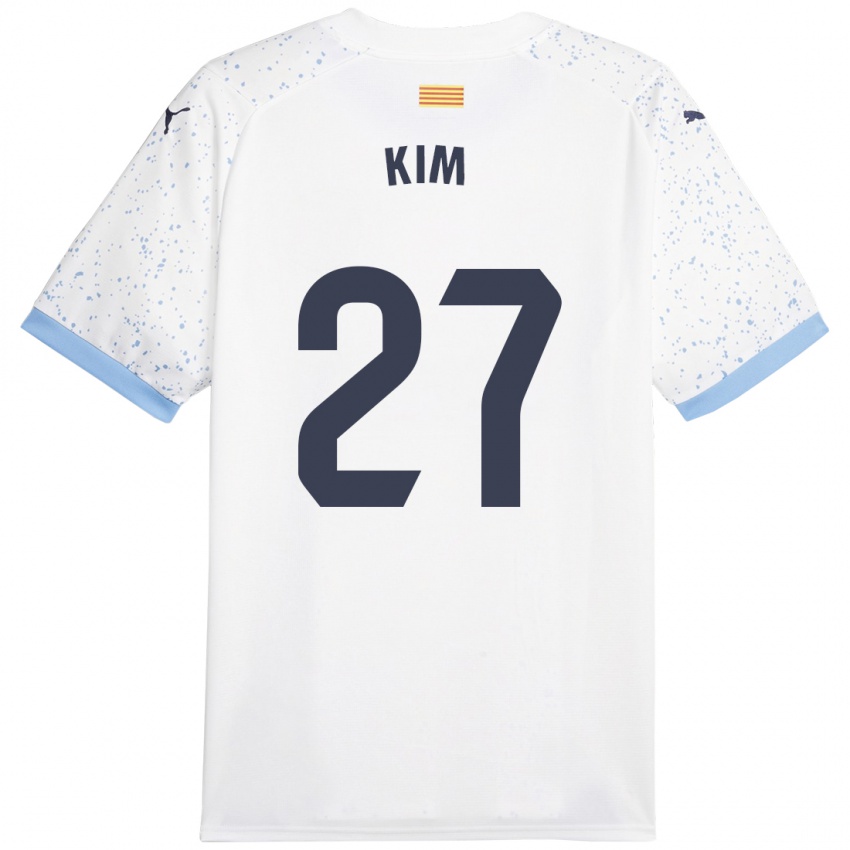 Dámské Min-Su Kim #27 Bílý Daleko Hráčské Dresy 2023/24 Dres