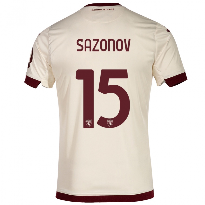 Dámské Saba Sazonov #15 Šampaňské Daleko Hráčské Dresy 2023/24 Dres