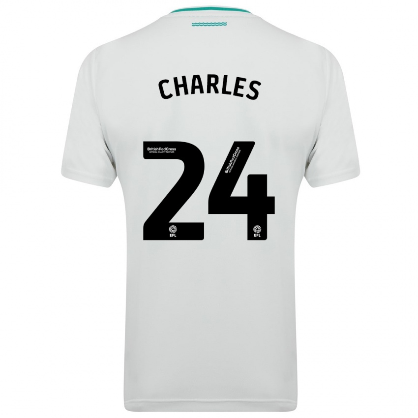 Dámské Shea Charles #24 Bílý Daleko Hráčské Dresy 2023/24 Dres