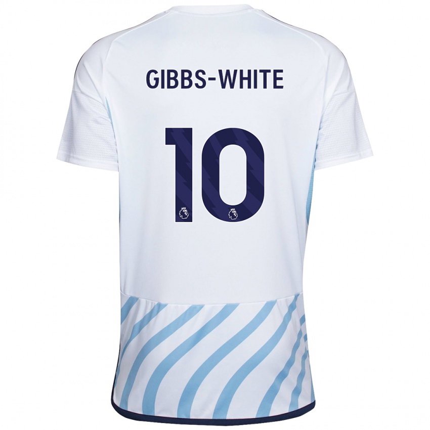 Dámské Morgan Gibbs-White #10 Bílá Modrá Daleko Hráčské Dresy 2023/24 Dres