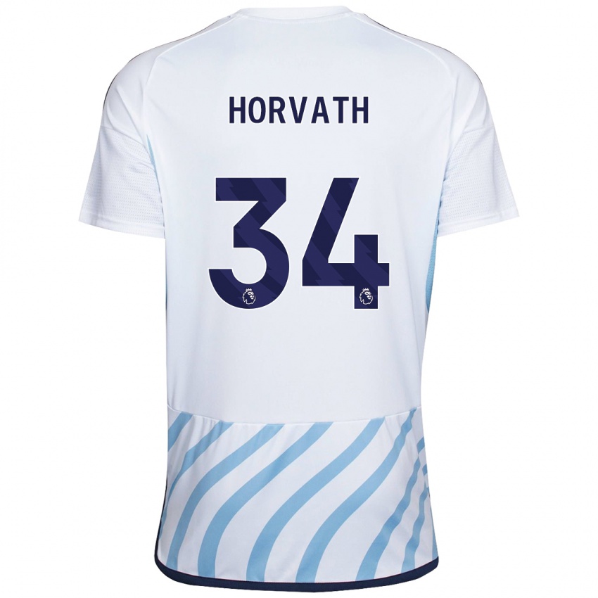 Dámské Ethan Horvath #34 Bílá Modrá Daleko Hráčské Dresy 2023/24 Dres