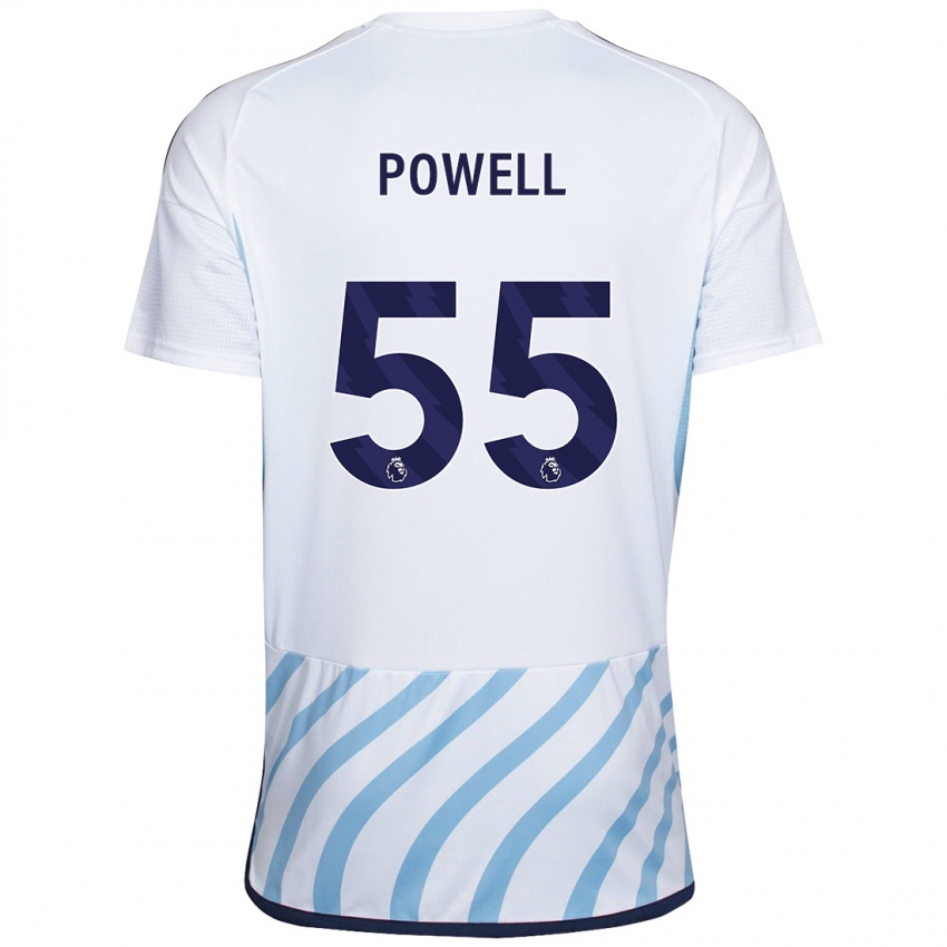 Dámské Josh Powell #55 Bílá Modrá Daleko Hráčské Dresy 2023/24 Dres